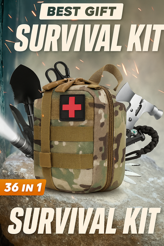 15-in-1 Survival Kit for Camping, Hiking & Emergencies