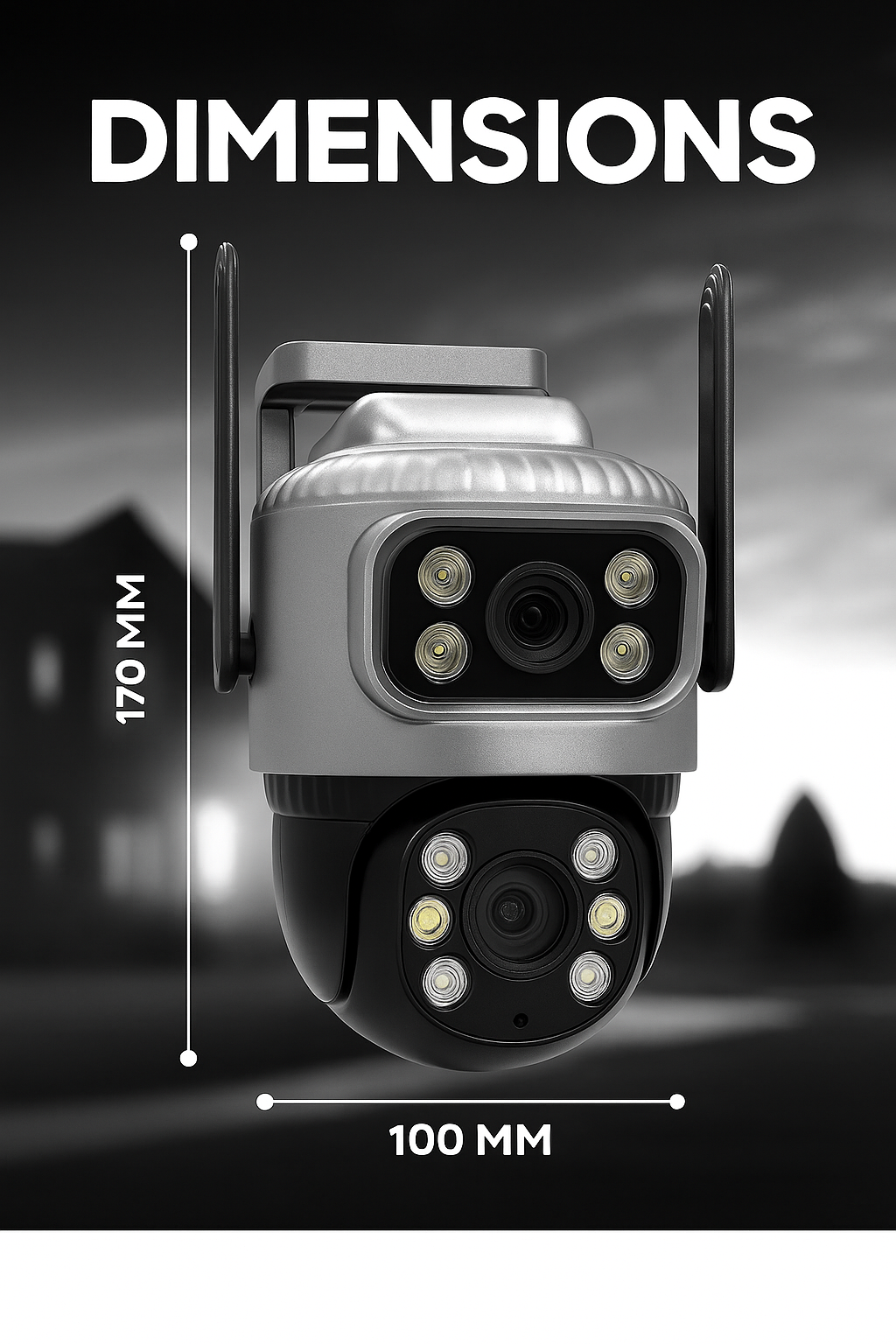 Outdoor Security Camera with Night Vision – Wireless, Cloud/SD Storage & Mobile Alerts