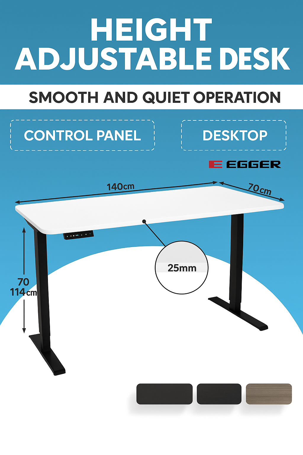 Electric Sit-Stand Desk – Height Adjustable Workstation with Memory Presets