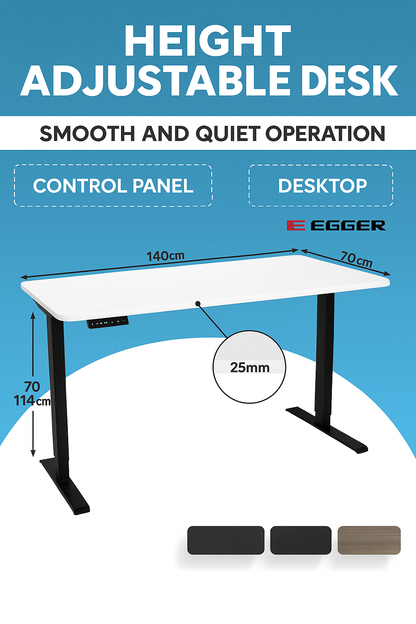 Electric Sit-Stand Desk – Height Adjustable Workstation with Memory Presets